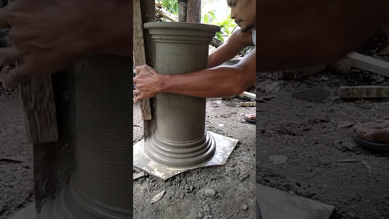 Proses pembuatan pilar tuk pot bonsai jgn lupa sescrib