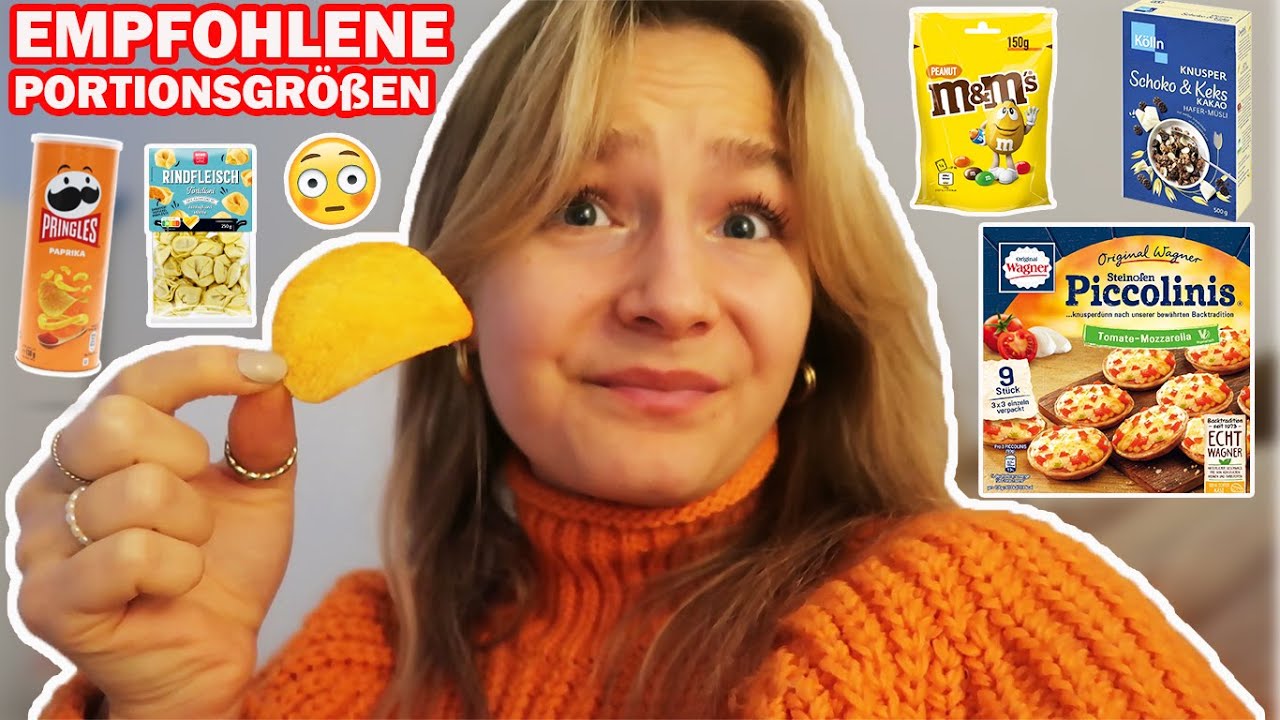 1 Tag empfohlene Portionsgrößen essen😳🍕 *bin verhungert*