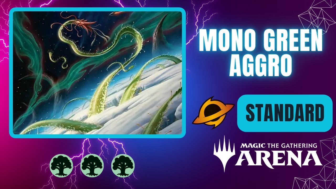 🌳🌳🌳 Mono Green Aggro | Standard | MTG Arena Gameplay | EOE | BO1