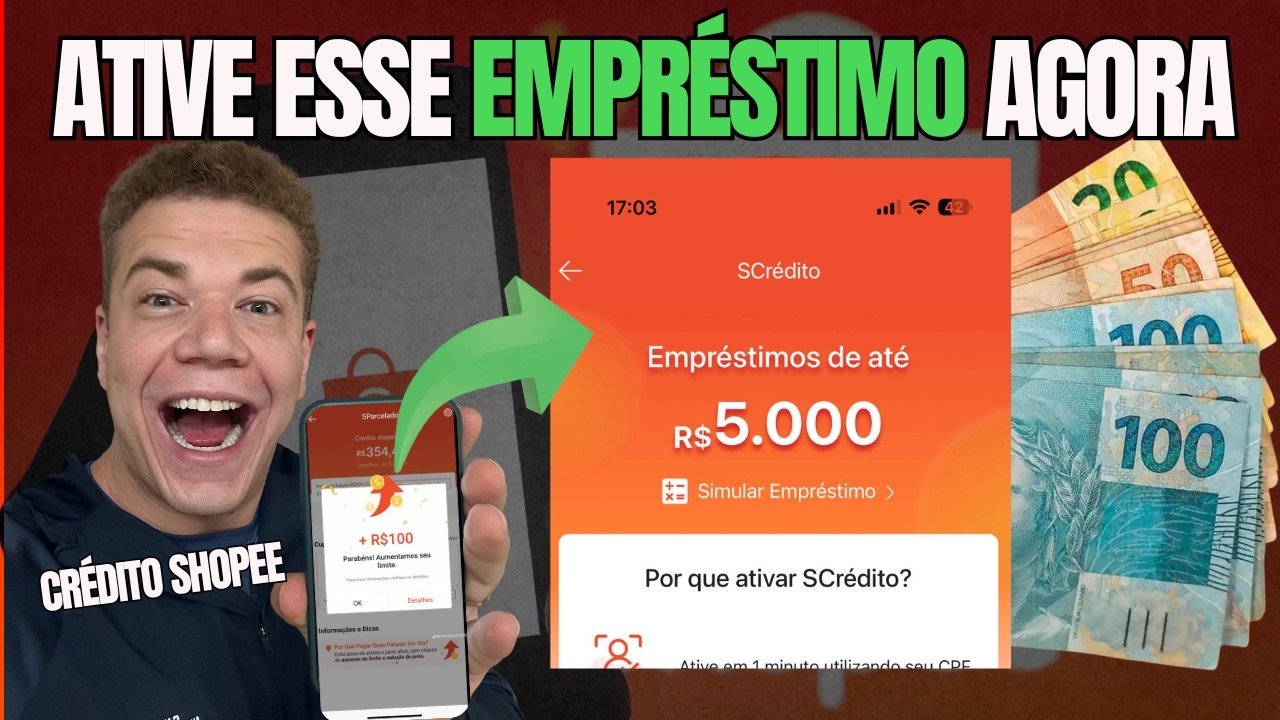 O QUE NINGUÉM TE CONTA SOBRE O EMPRÉSTIMO DA SHOPEE - 5 MIL ATÉ PARA NEGATIVADO?