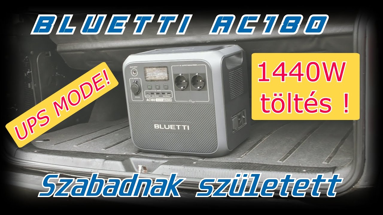 Bluetti AC180 - Kis és kompakt energiaállomás, ami majdnem mindenre képes!