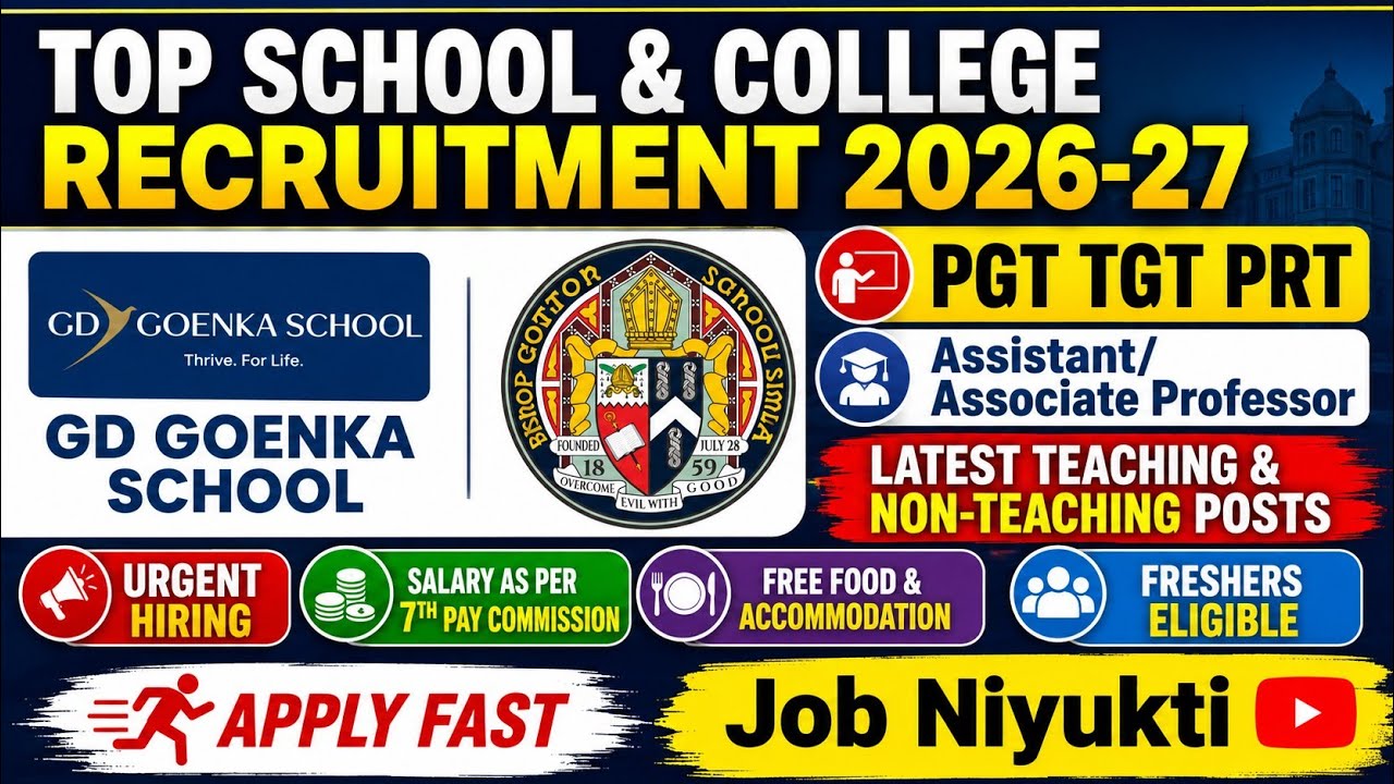 🔥 Mega Teaching & Non-Teaching Recruitment 2026 | Top Schools & Colleges | 7th CPC Salary | Hiring 