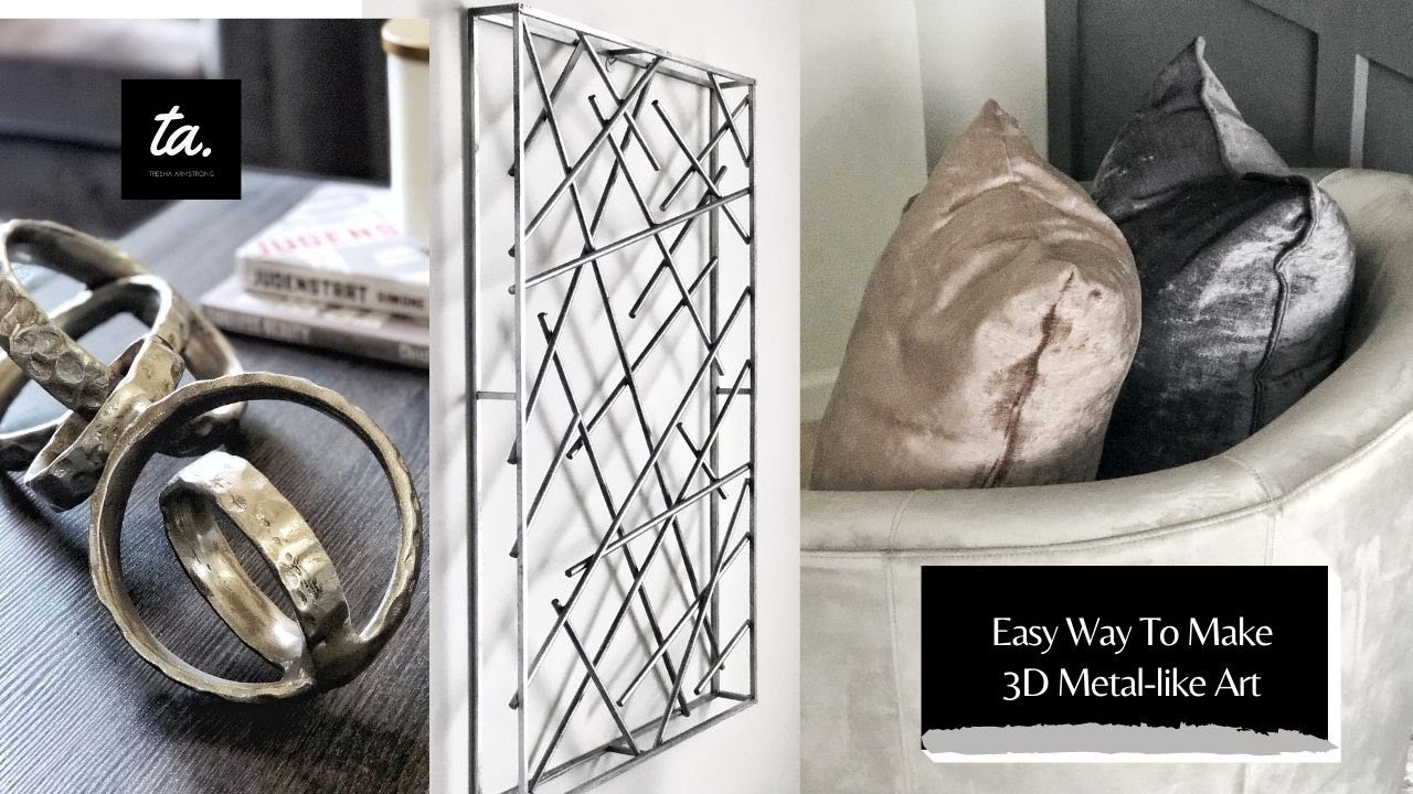 How To Easily Make Inexpensive 3D Metal Like Wall Art Using These Steps