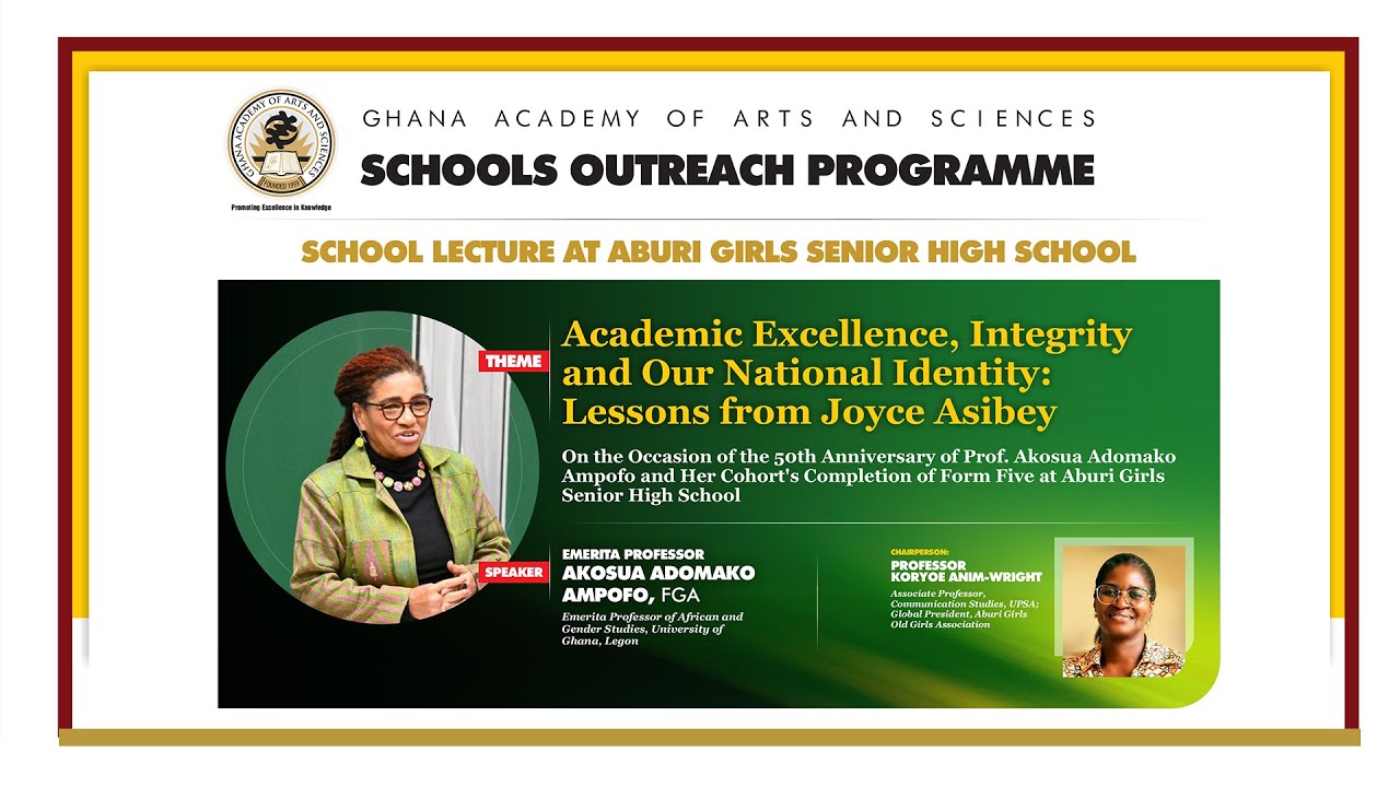 GAAS SCHOOL LECTURE BY EMERITA PROFESSOR AKOSUA ADOMAKO AMPOFO  ABURI GIRLS SHS (HD)