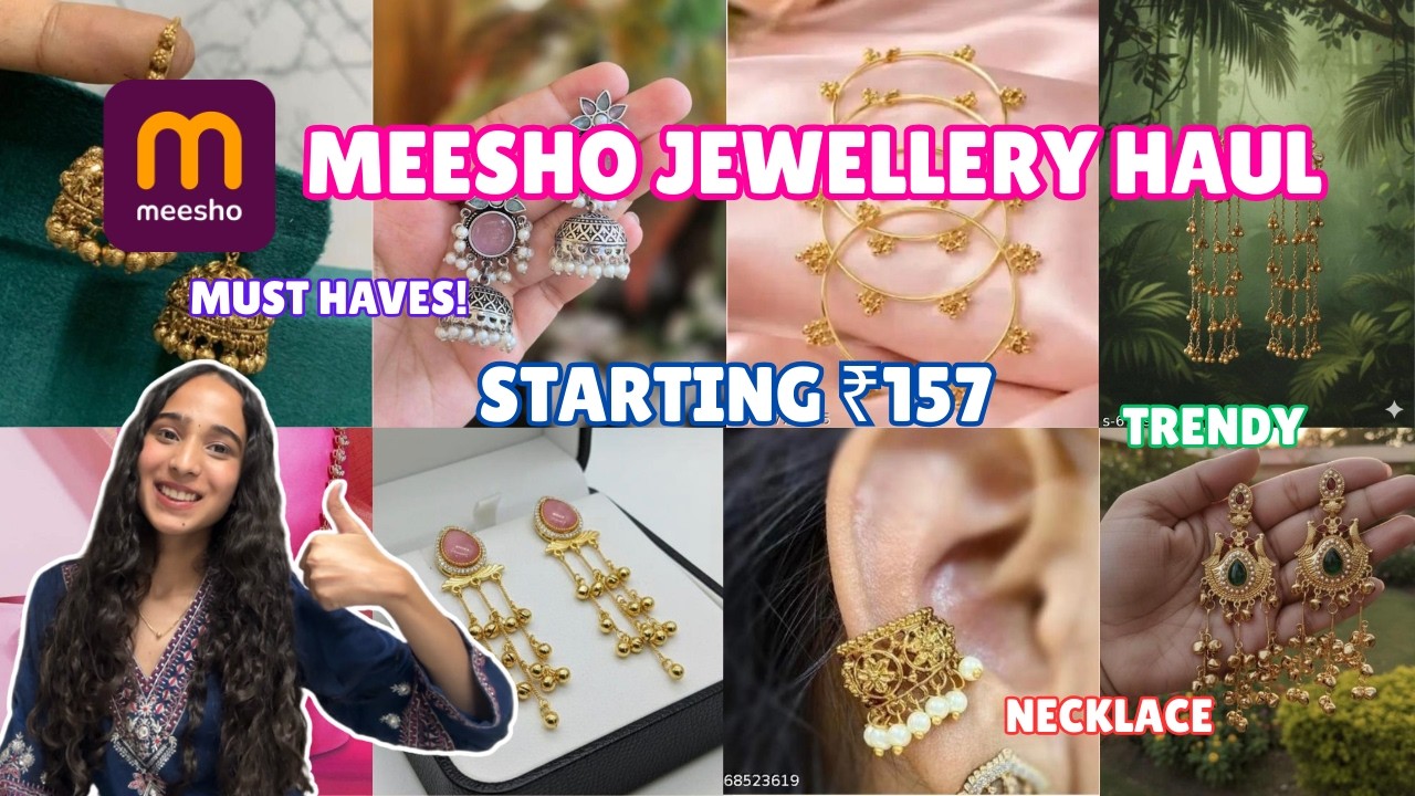 *HUGE* MEESHO JEWELLERY HAUL | KASHMIRI EARRINGS | NECKLACE | TRENDY JEWELLERY😍❤️✨