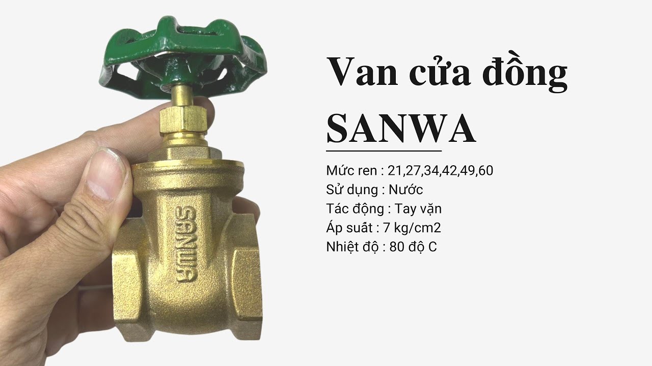 🌏Van cửa đồng SANWA - Van khoá nước đồng