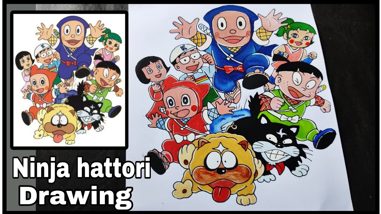 How I Draw Ninja Hattori characters | Rahul chauhan Arts