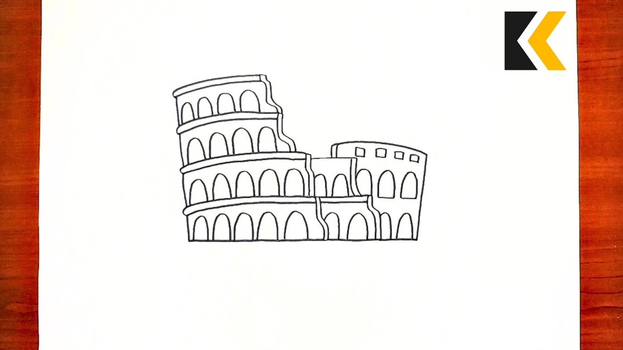 How To Draw Colosseum | Draw Historic Sites Easily