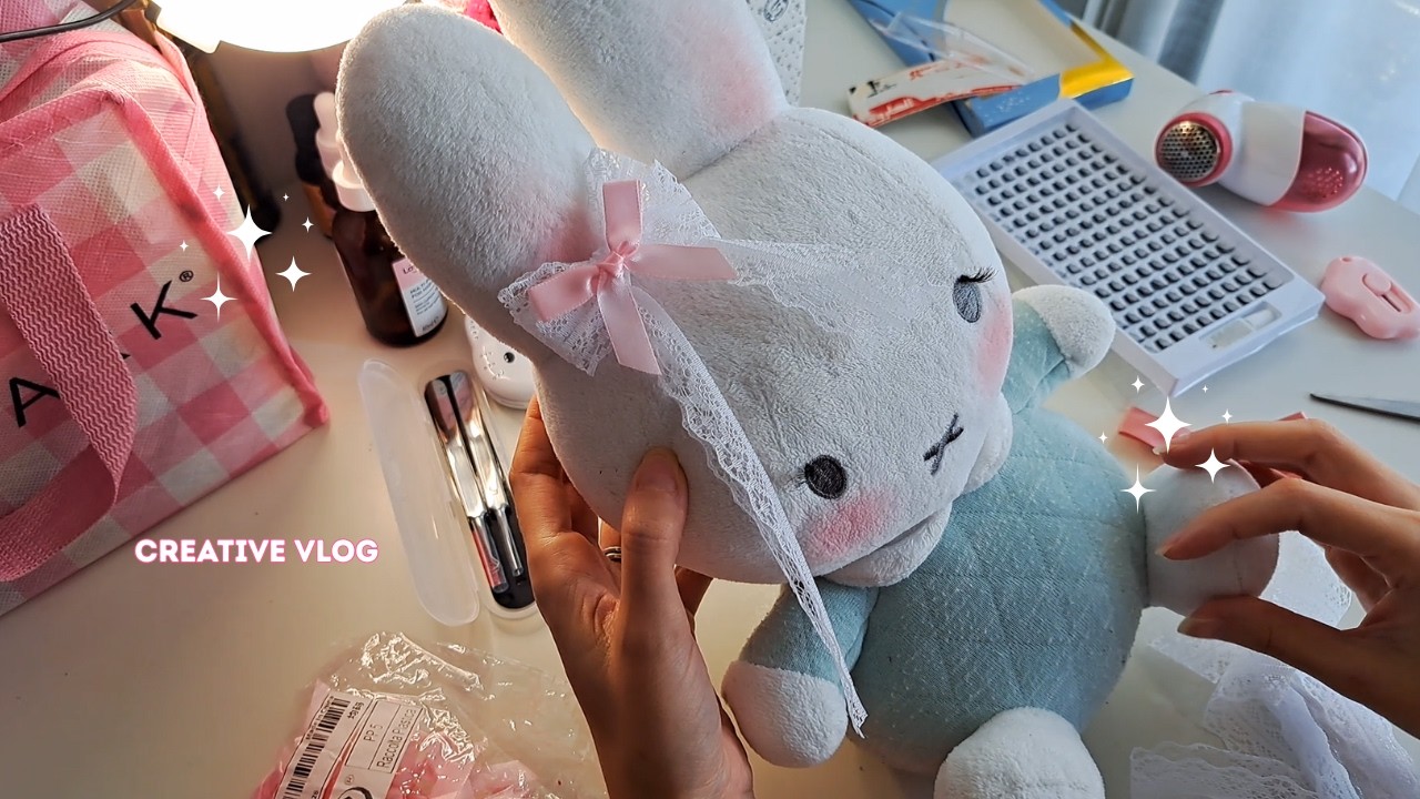 ⋆.𐙚 ̊creative vlog #2: upcycling a Miffy plushie 🐰