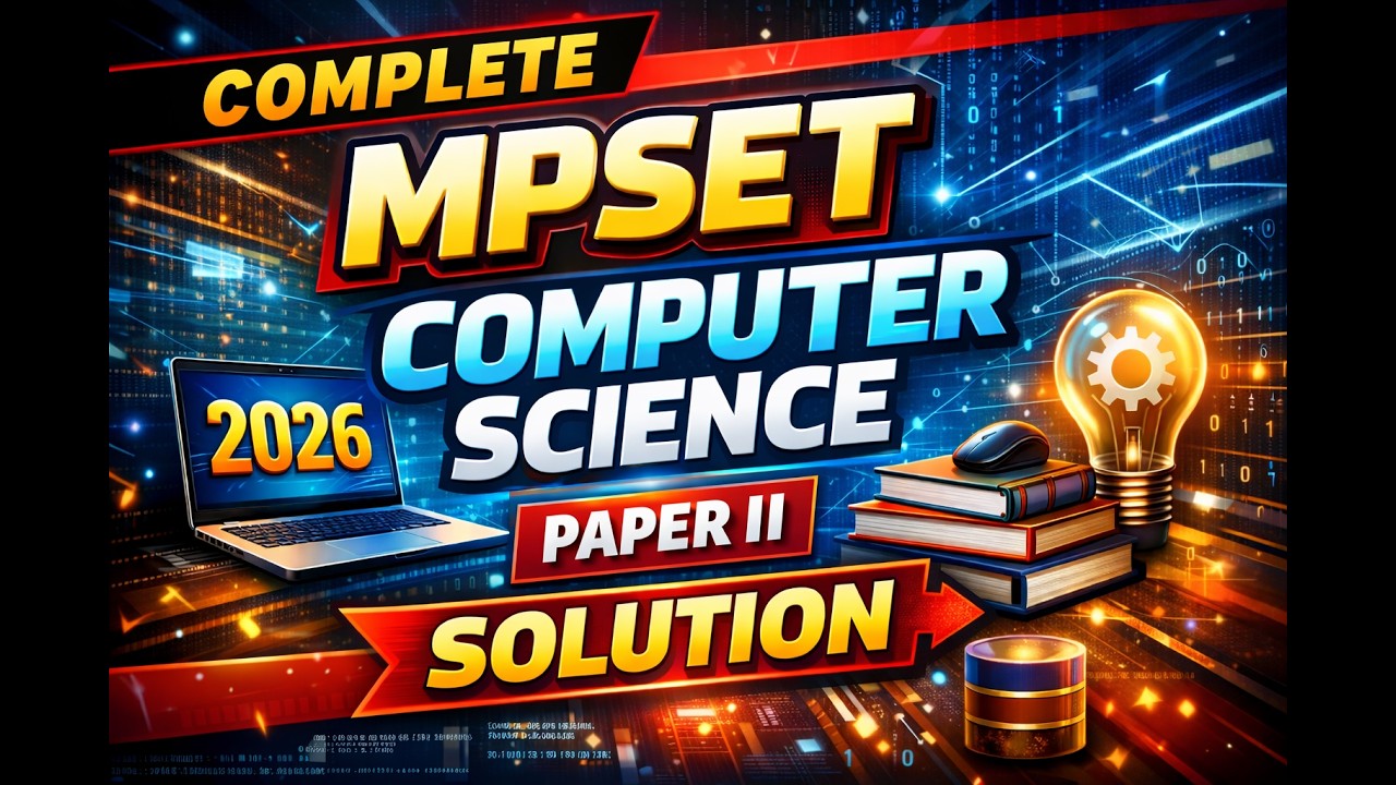 MPSET Computer Science 2026 | Complete Paper II Solution with Explanation| Rashmi Maam