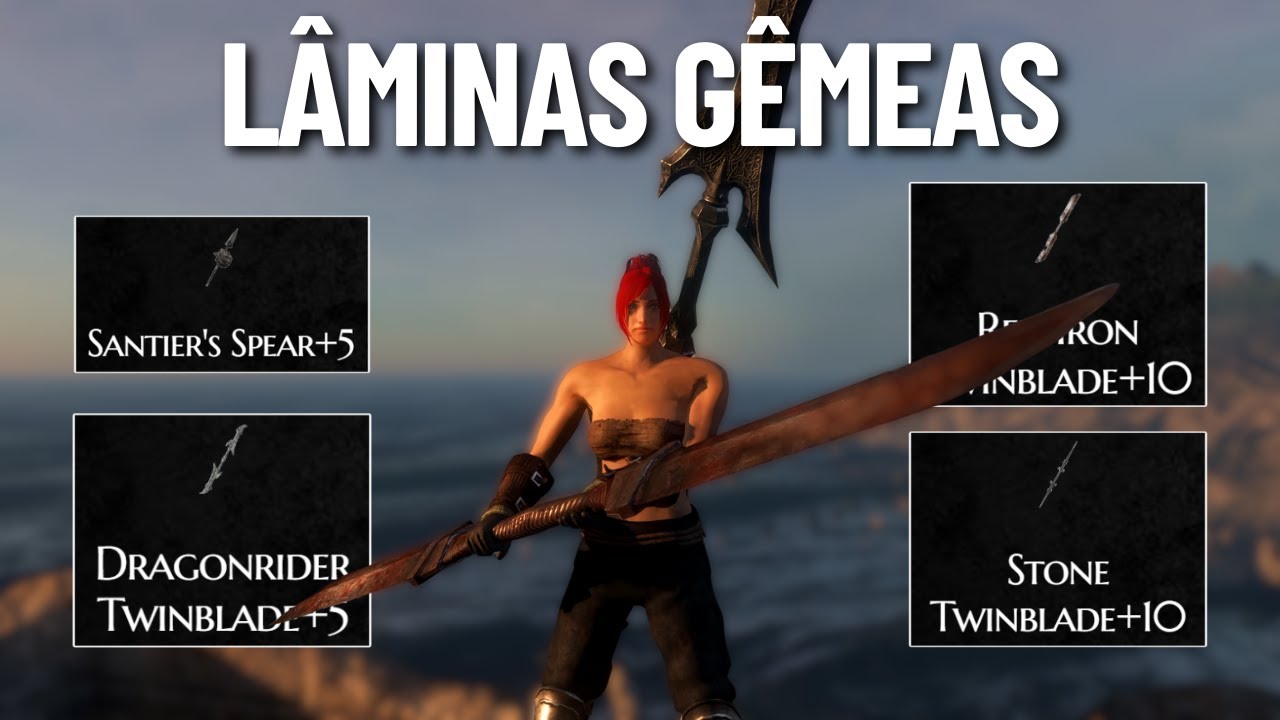 Dark Souls 2 usando apenas L&Acirc;MINAS G&Ecirc;MEAS (Twinblades)