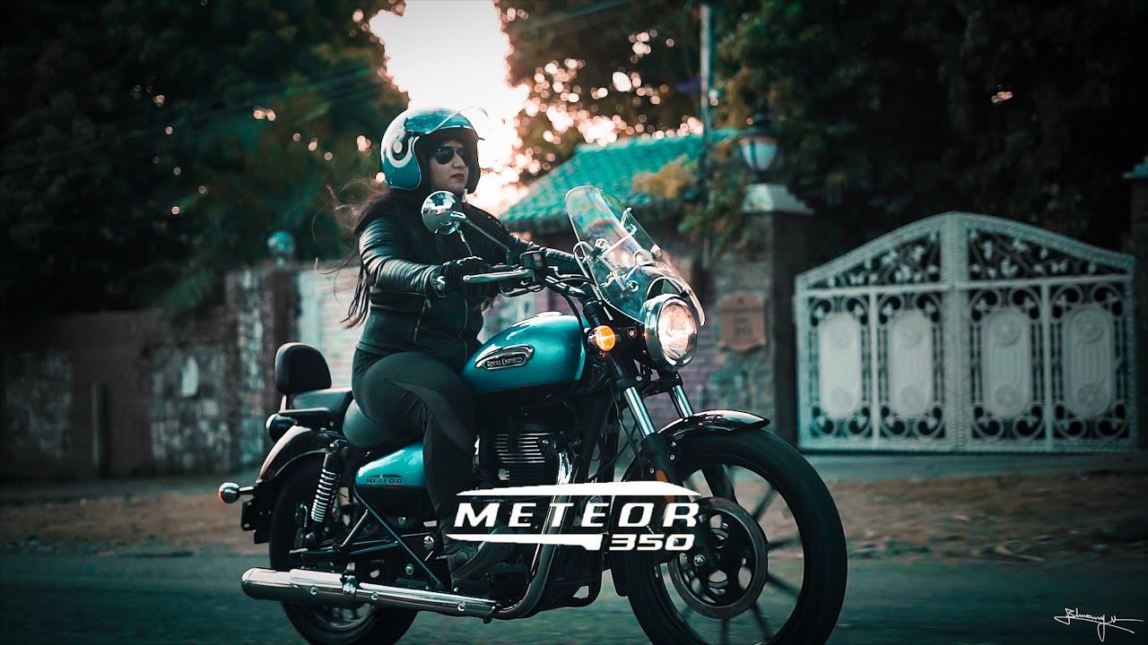 Meteor 350 Royal Enfield | Scam 1992 Theme Song | Girl Biker | Meteor 350 Supernova Blue
