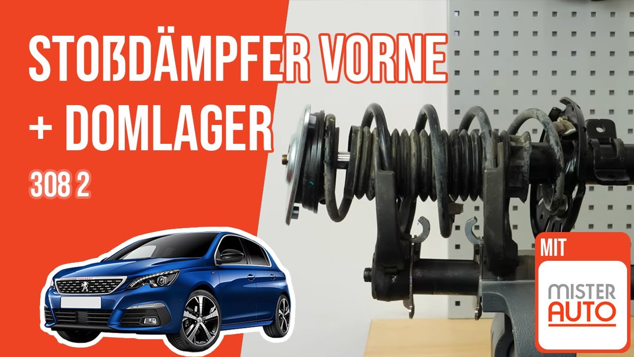 Wie Peugeot 308 2 Stoßdämpfer vorne wechseln ➿