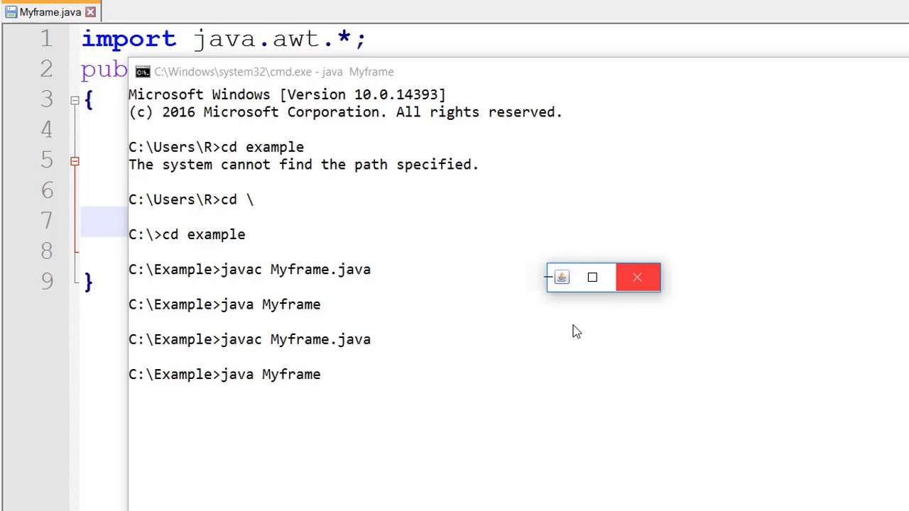 How to Create Frame in Java AWT (Hindi)