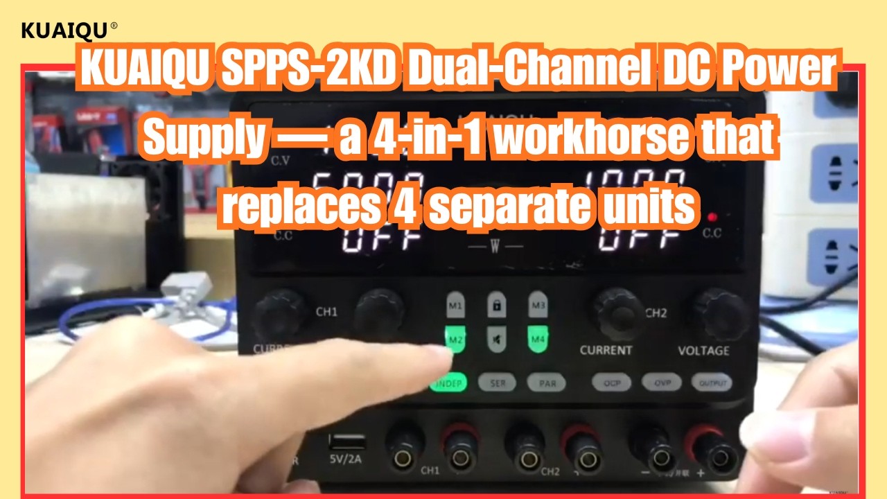 KUAIQU SPPS-2KD Dual-Channel Power Supply: 4-in-1 Mode, 8 Memory Presets & Short Killer for Industry
