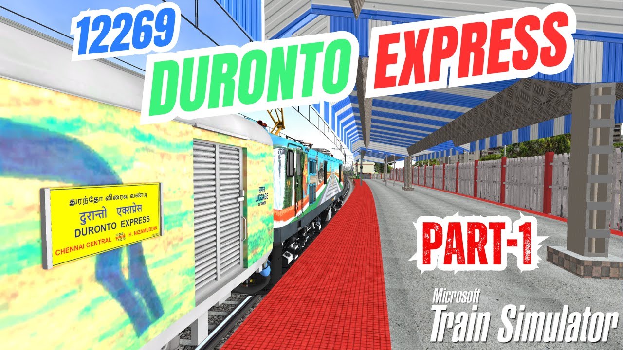 Non Stop Journey of 12269 MGR Chennai Central - H.Nizamuddin Duronto Express Part-1 in MSTS