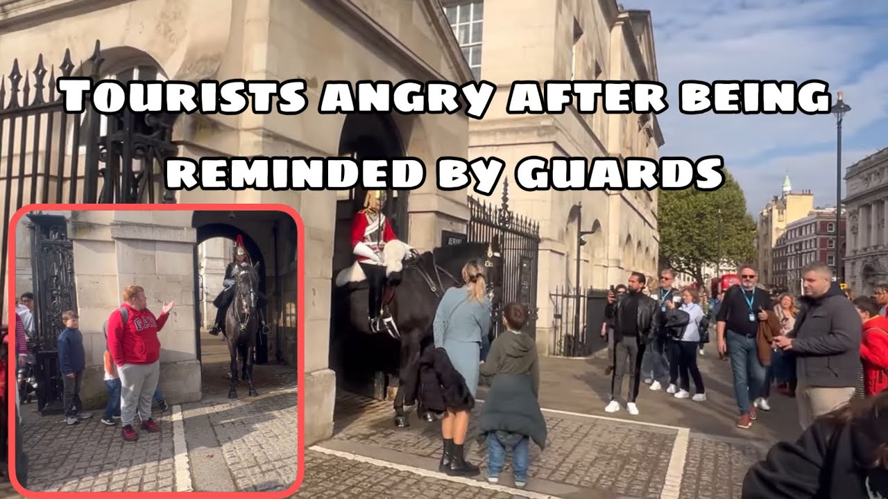 Tourist tries to argue with  guards after being warned 😡