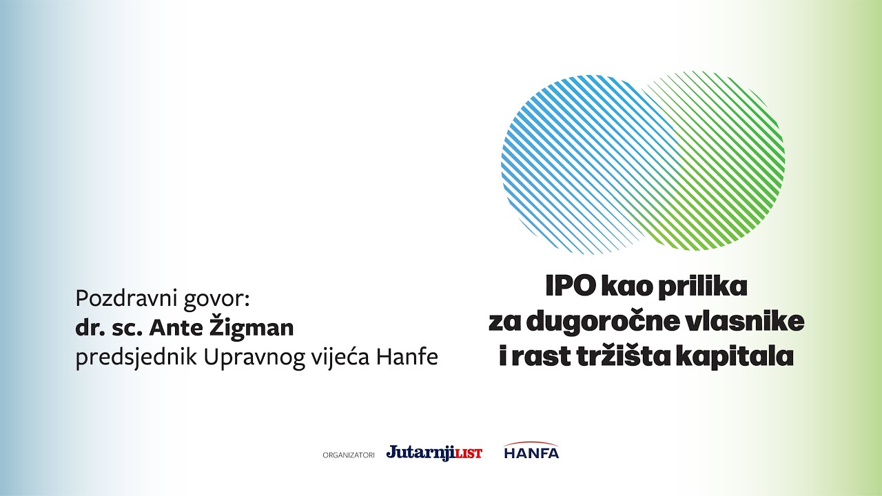 Dr. sc. Ante Žigman, predsjednik Upravnog vijeća Hanfe, pozdravni govor