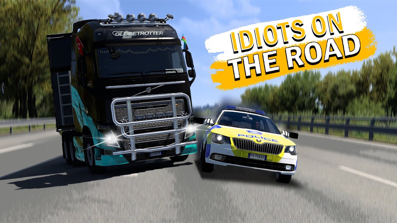 IDIOTS on the road #33 - my sub got banned for helping a player! | FUNNY MOMENTS | TruckersMP (Moza)