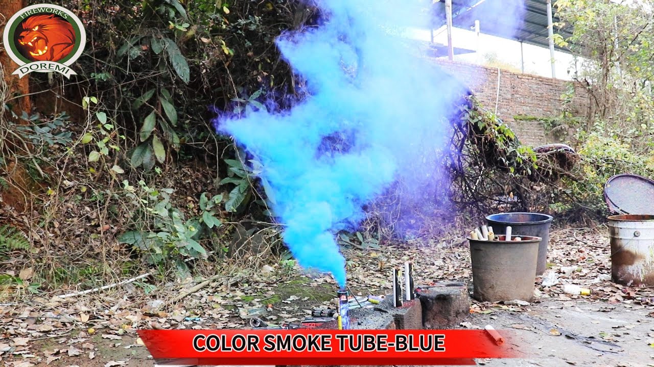 Unveil the tranquil elegance of BLUE SMOKE TUBE FIREWORKS by Doremi Fireworks