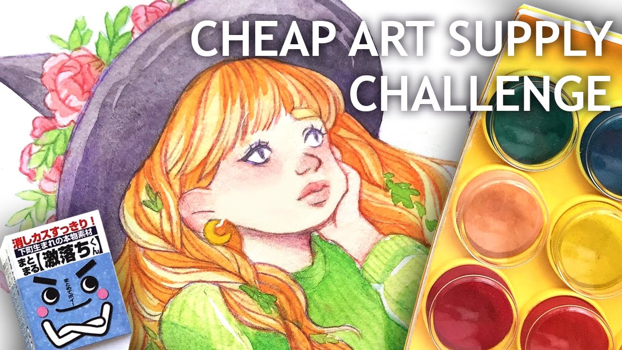 CHEAP ART SUPPLY CHALLENGE || Watercolor edition