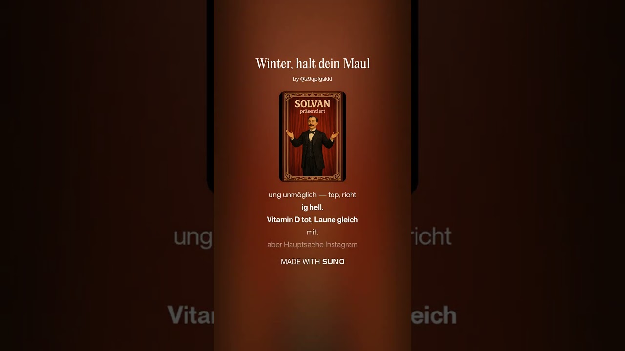 Winter, halt dein Maul