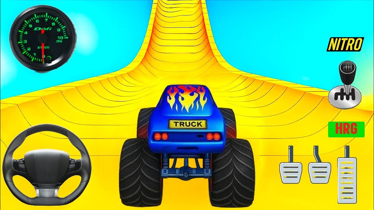 Impossible Tracks Challenge: High Speed Monster Truck Stunts Android GamePlay