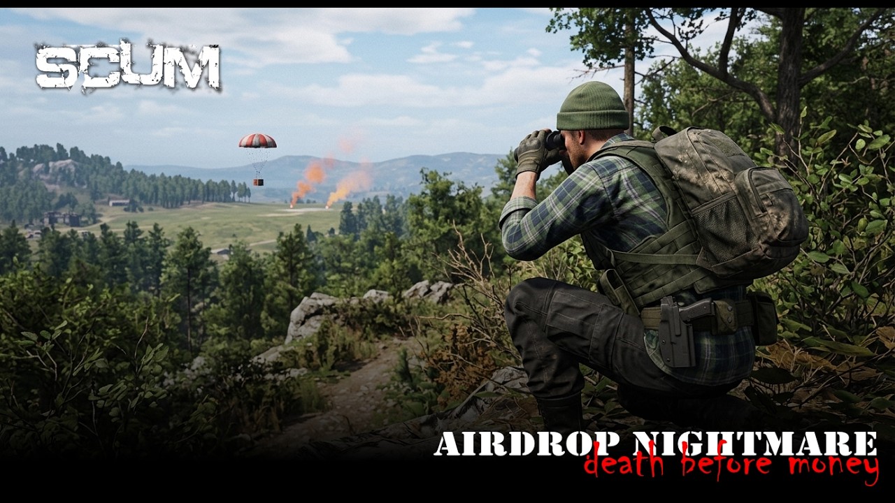 SCUM - AIRDROP NIGHTMARE ... Death before money 🤑#scumgame #survivalgame #pvp