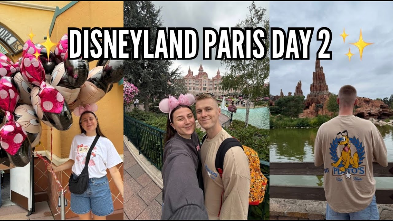 DISNEYLAND PARIS ✨ DAY 2! Park Hopping! Walt Disney Studios Park, Disneyland Park & Disney Village🎢🙌