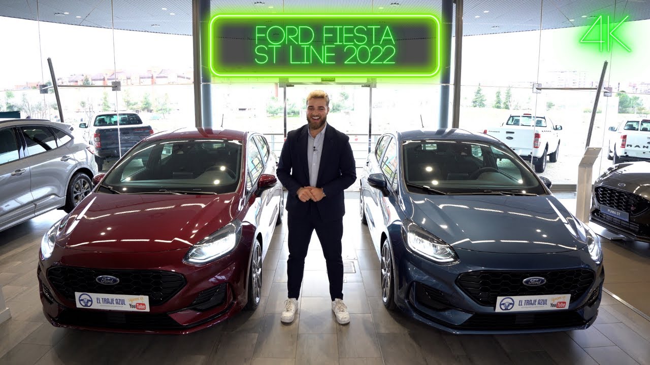 Ford Fiesta St Line 2022 Rojo Berry y Azul | Review Exterior Interior VISUAL  4K | El Traje Azul