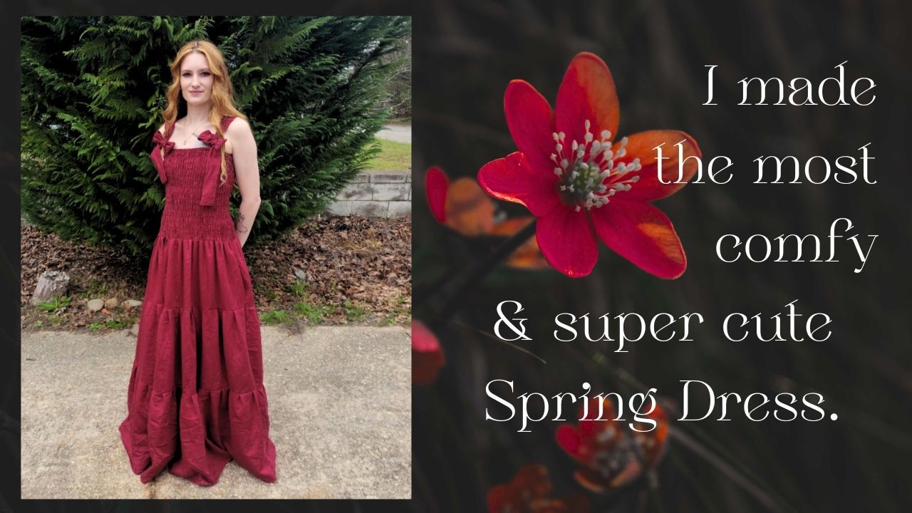 Я сшила трехъярусное весеннее платье из простыни.