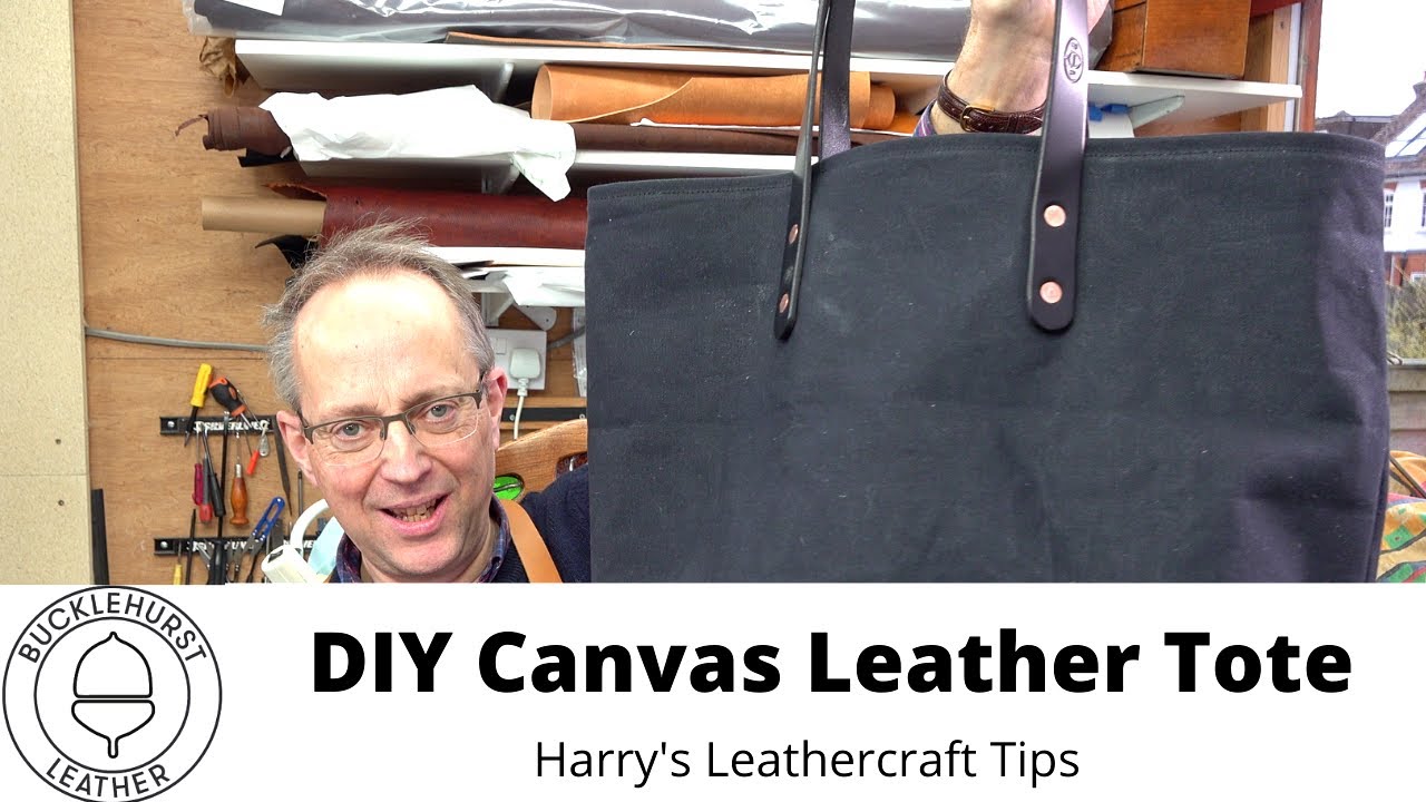 Make A Canvas And Leather Tote Bag, Free Plans.