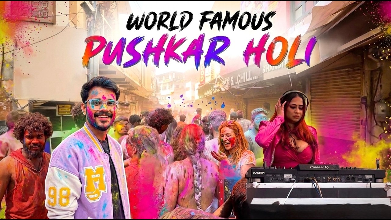 World Famous Pushkar Holi Festival | Playing Holi With Foreigners | Pushkar Rajasthan