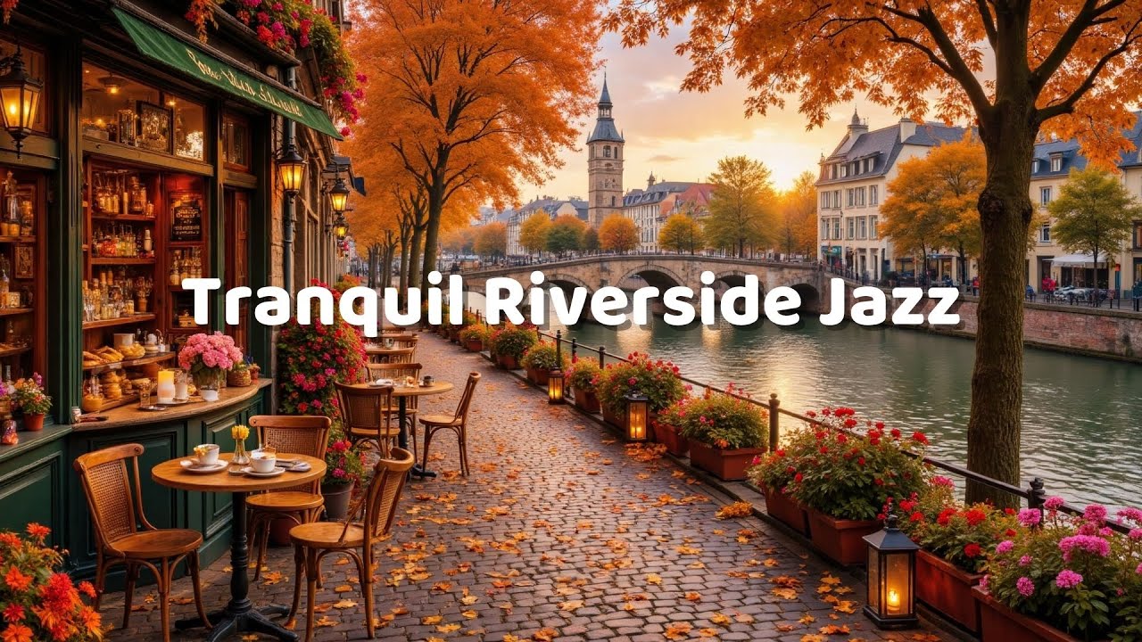 Tranquil Riverside Jazz &ndash; Peaceful Morning Caf&eacute; by the Emerald Water