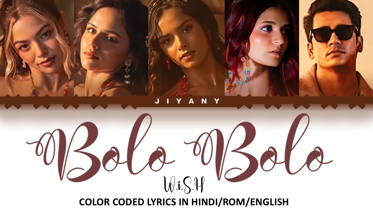Bolo Bolo Lyrics Video -- W.i.S.H ft. Panther (Color Coded Lyrics Video in Hindi/Rom/English)