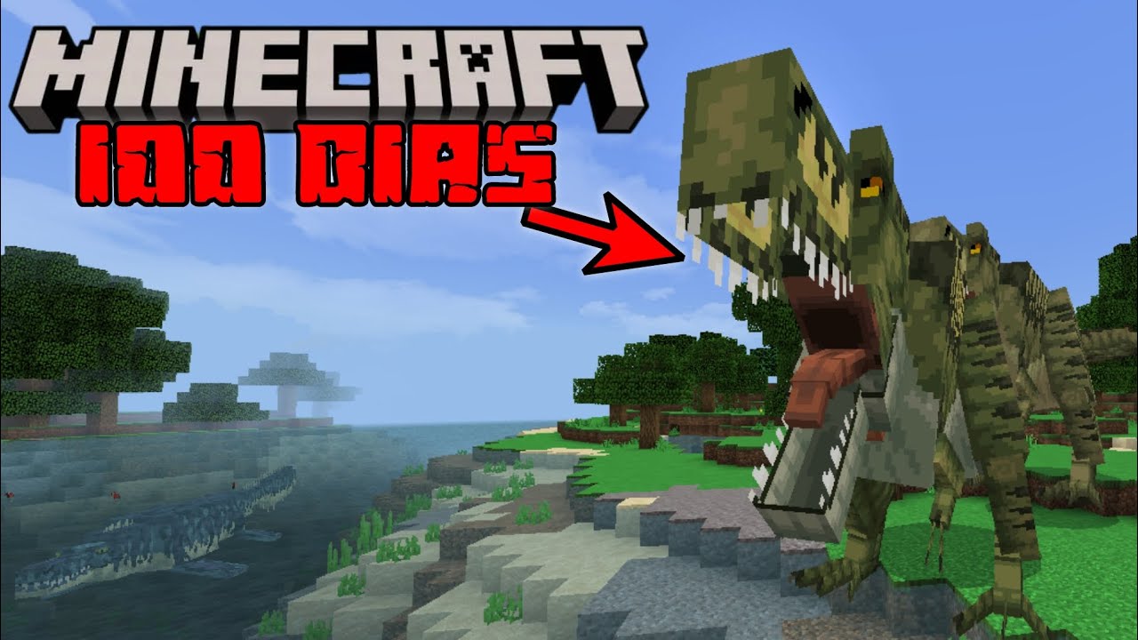 SOBREVIVÍ 100 DIAS A DINOSAURIOS GIGANTES EN MINECRAFT