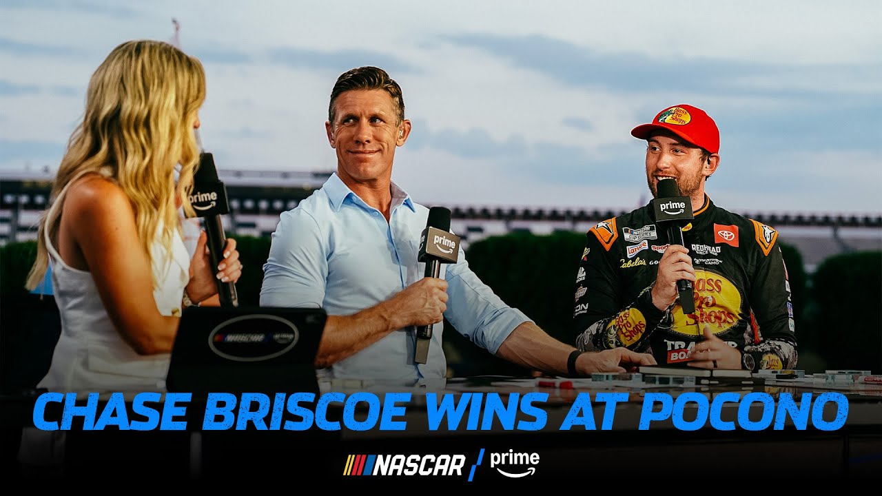Chase Briscoe Joins the Post-Race Show After First Career Win at Pocono | NASCAR on Prime