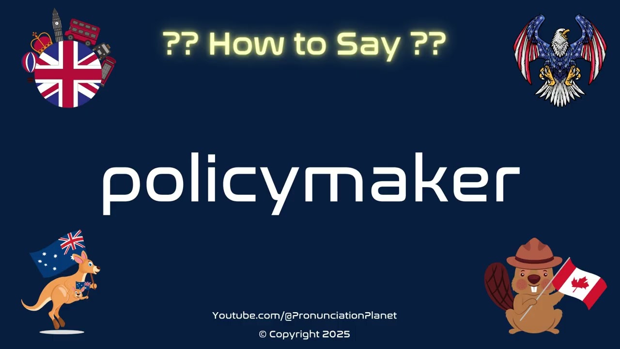 🗳️ 📜 How to Pronounce policymaker? (CORRECTLY) | Pronunciation Planet