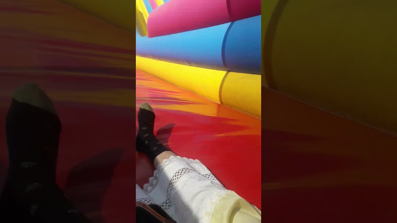 Slide at Jumbo Jump Karachi 😍😍😍 World&rsquo;s Largest jumping  #jumbojump #Karachi #Bounce #Ladies