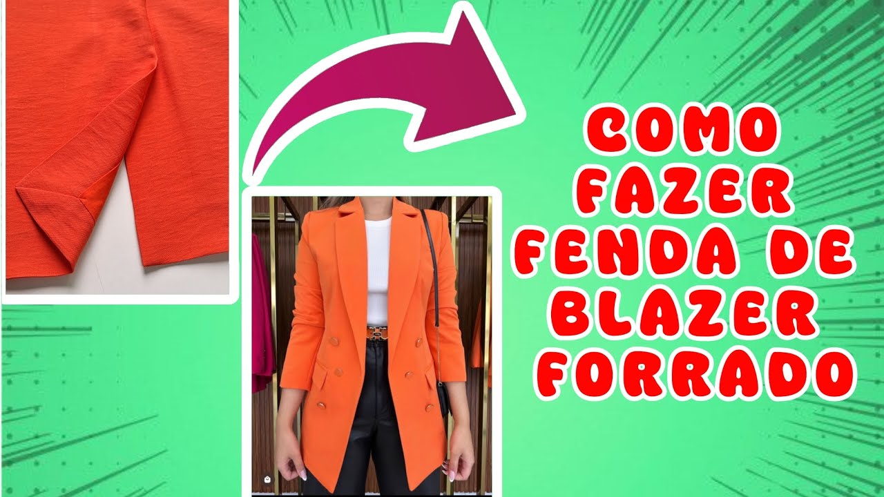 Como fazer fenda de blazer forrado