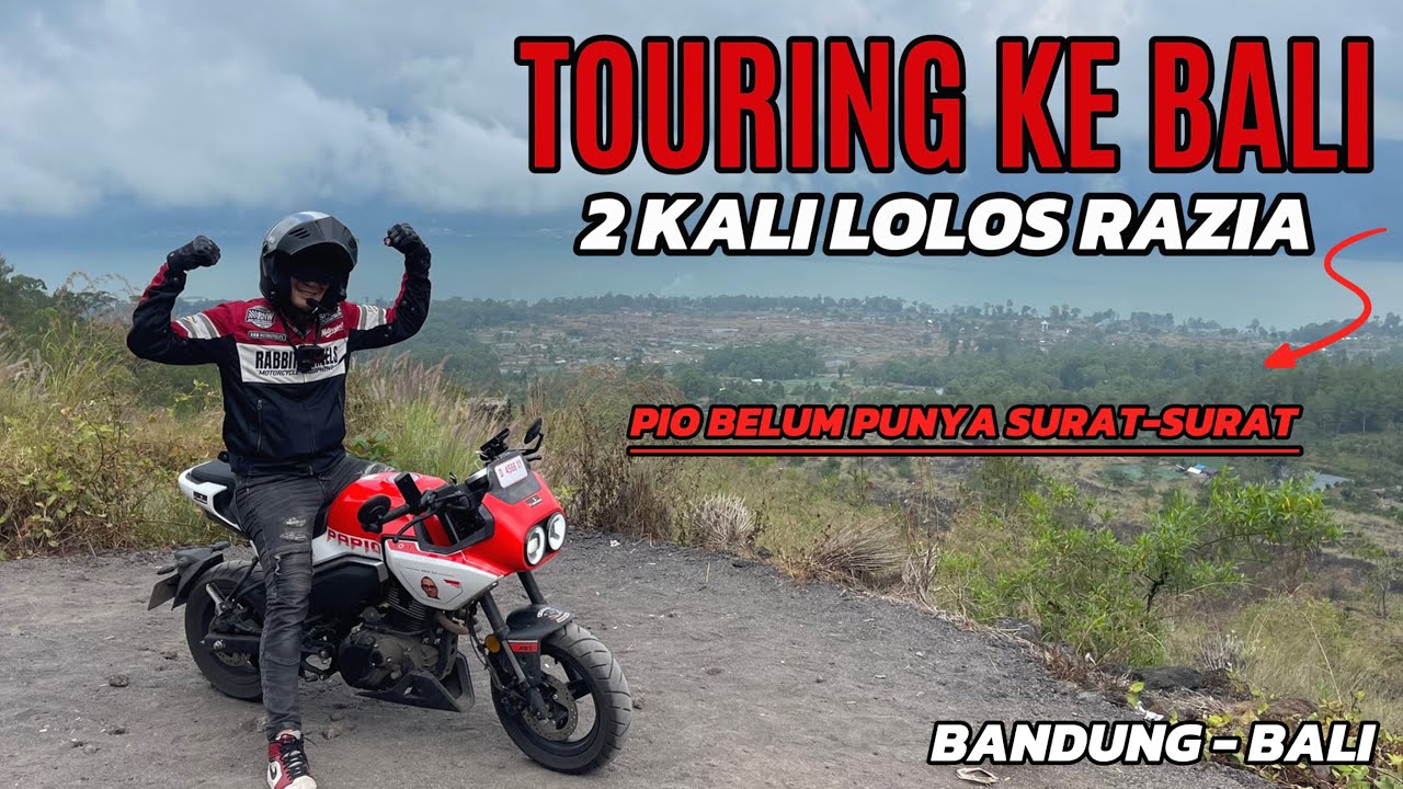 Part 1 Touring motor Bandung - Bali nonstop | pakai cf moto papio | dua kali piio lolos razia polisi