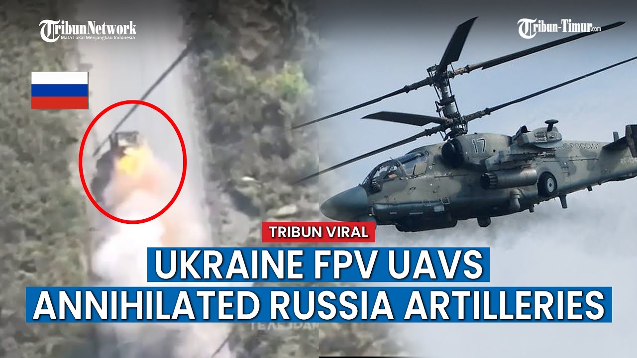 Russia Alligator Ka-52 destroys the enemies, Ukraine FPV UAVs annihilated Russia artilleries