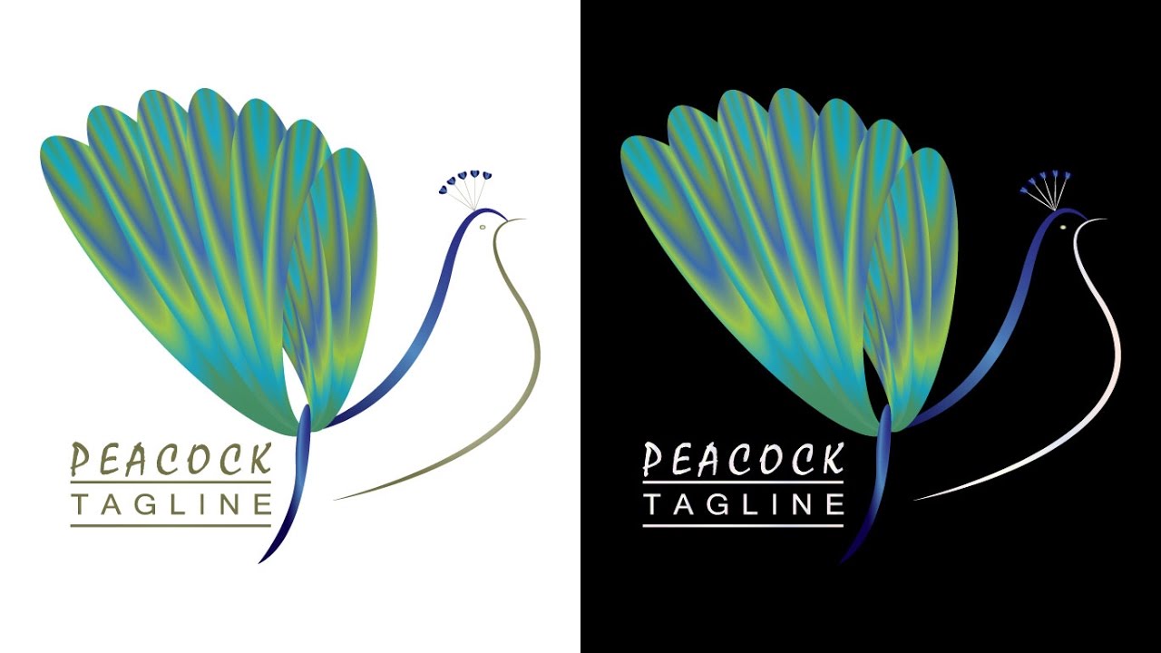 Illustrator Tutorial | Professional Logo Design (Peacock)