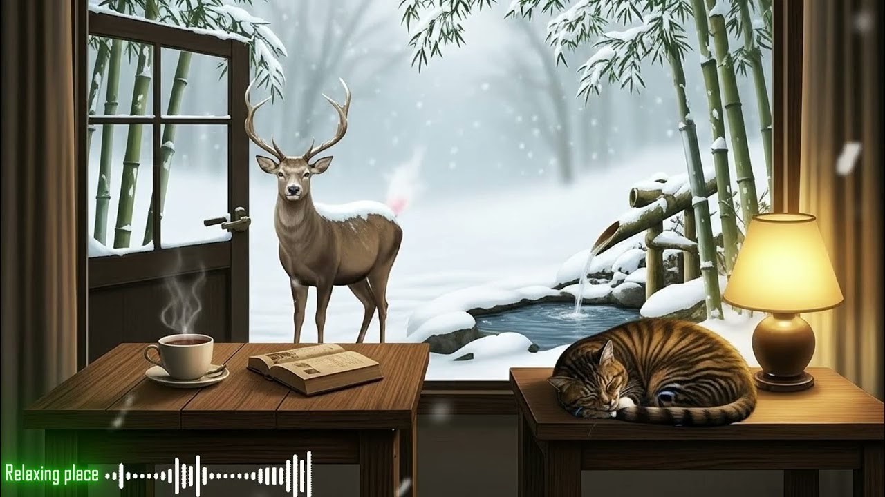 Relaxing music relieves stress, anxiety, depression, positive therapeutic music for winter