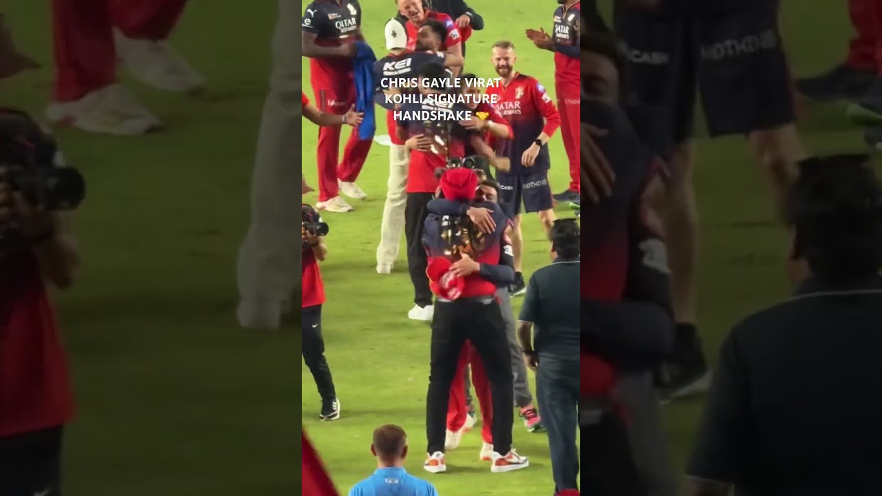 Virat Kohli & Chris Gayle signature handshake 🤝 #ipl2025 #viratkohli