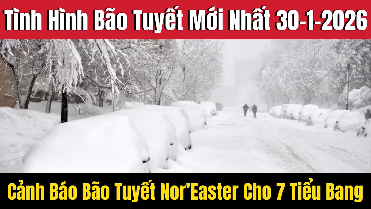 Tình Hình Bão Tuyết 85 Người C.hết 30-1-2026. Cảnh Báo Bão Tuyết Nor’Easter Cho 7 Tiểu Bang Ở Mỹ!