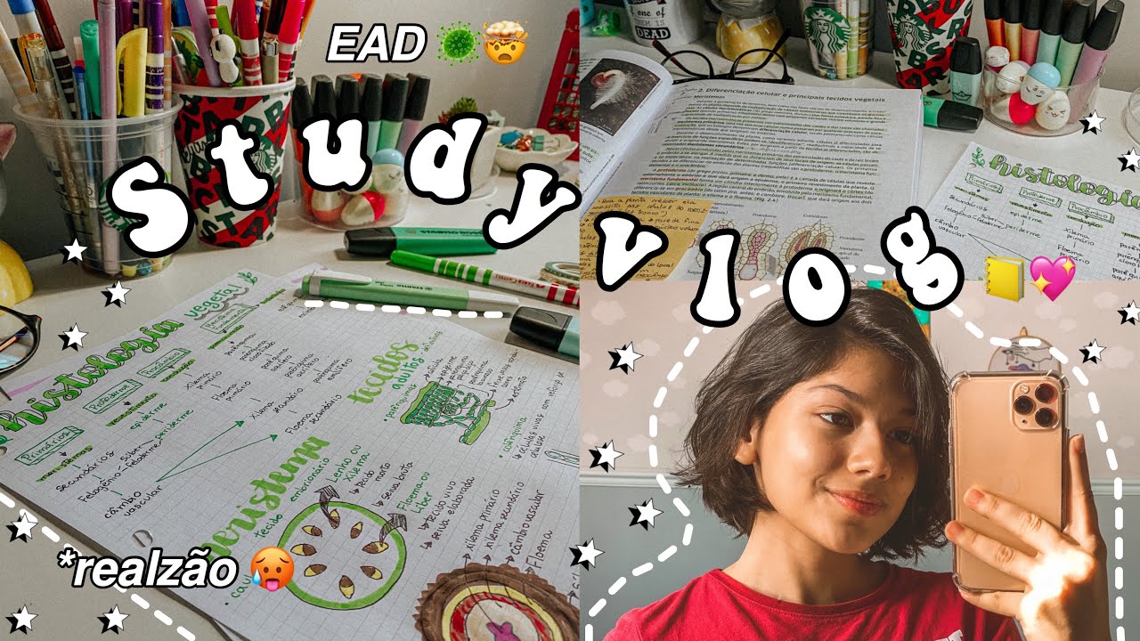 study vlog 📒💖 - minha rotina de estudos na quarentena 🥵 kkjkk