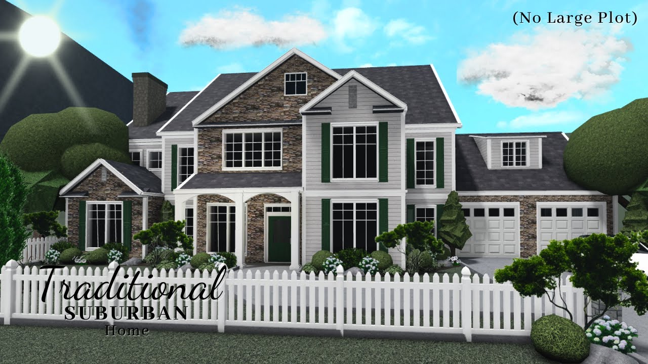 Bloxburg: Traditional Suburban Home| House Build| Roblox| (NO LARGE PLOT)| Realistic Home