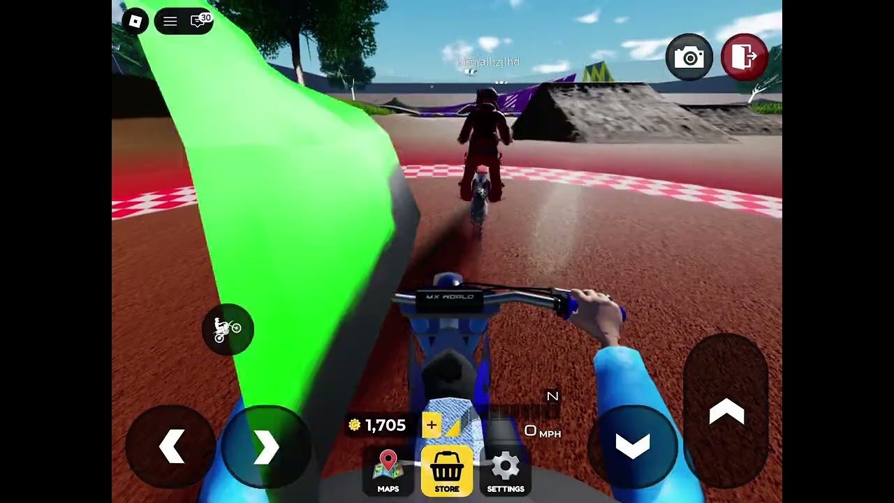 Motor biking in Roblox 