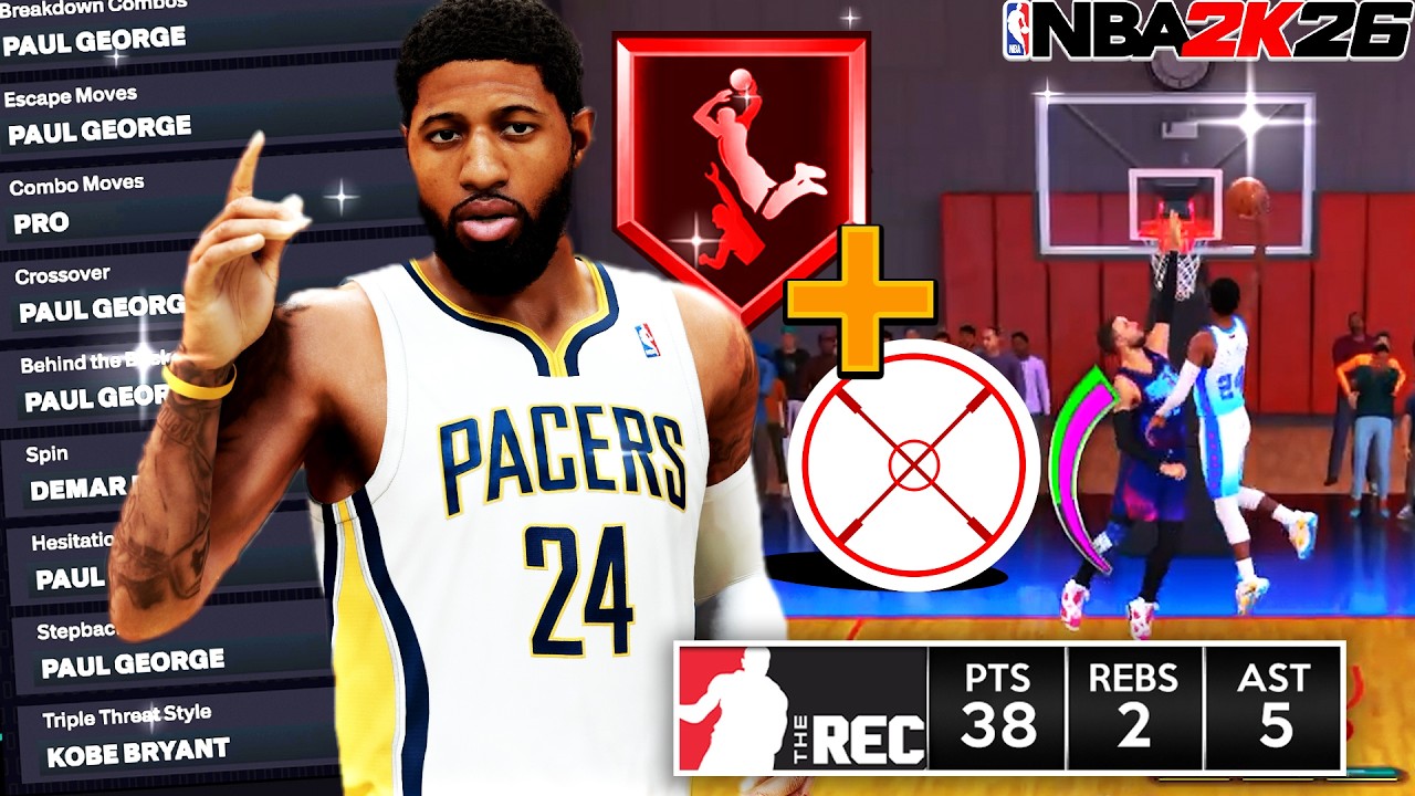 PAUL GEORGE BUILD + LEGEND Posterizer & SET SHOT SPECIALIST is a BULLY in RANDOM REC on NBA 2K26